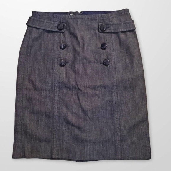 LILLY Pulitzer A-Line Denim Skirt With Button Details On The Front Size 0 - Picture 4 of 9